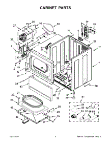 03 - Cabinet Parts parts for Whirlpool Laundry Center YQCEM2735FQ0 from AppliancePartsPros.com