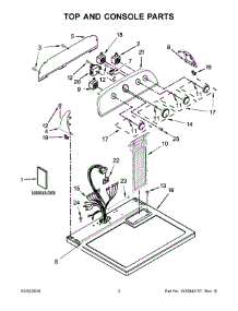 02 - Top And Console Parts parts for Whirlpool Laundry Center YWED4915EW1 from AppliancePartsPros.com