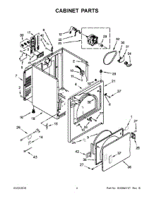 03 - Cabinet Parts parts for Whirlpool Laundry Center YWED4915EW1 from AppliancePartsPros.com