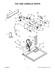 02 - Top And Console Parts parts for Whirlpool Laundry Center YWED49STBW0 from AppliancePartsPros.com