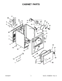 03 - Cabinet Parts parts for Whirlpool Laundry Center YWED49STBW1 from AppliancePartsPros.com