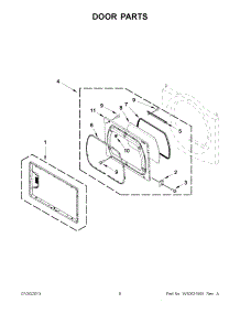 04 - Door Parts parts for Whirlpool Dryer YWED5800BW0 from AppliancePartsPros.com