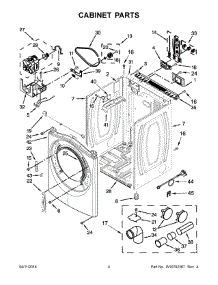 03 - Cabinet Parts parts for Whirlpool Dryer YWED72HEDW0 from AppliancePartsPros.com