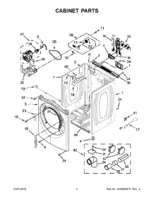 03 - Cabinet Parts parts for Whirlpool Dryer YWED72HEDW1 from AppliancePartsPros.com