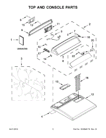 02 - Top And Console Parts parts for Whirlpool Laundry Center YWED7300DW1 from AppliancePartsPros.com