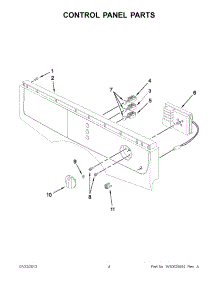 02 - Control Panel Parts parts for Whirlpool Dryer YWED7500YW1 from AppliancePartsPros.com