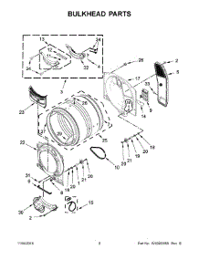 05 - Bulkhead Parts parts for Whirlpool Laundry Center YWED7990FW0 from AppliancePartsPros.com