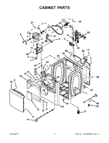02 - Cabinet Parts parts for Whirlpool Dryer YWED8000BW0 from AppliancePartsPros.com