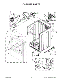 03 - Cabinet Parts parts for Whirlpool Dryer YWED8000DW0 from AppliancePartsPros.com