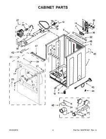 03 - Cabinet Parts parts for Whirlpool Dryer YWED8000DW1 from AppliancePartsPros.com