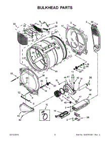 04 - Bulkhead Parts parts for Whirlpool Dryer YWED8000DW1 from AppliancePartsPros.com
