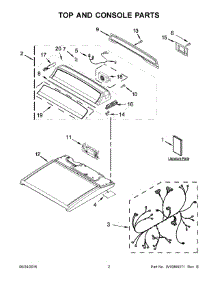 02 - Top And Console Parts parts for Whirlpool Laundry Center YWED8000DW3 from AppliancePartsPros.com