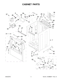 03 - Cabinet Parts parts for Whirlpool Laundry Center YWED8000DW3 from AppliancePartsPros.com
