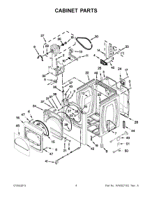 02 - Cabinet Parts parts for Whirlpool Dryer YWED8100BW0 from AppliancePartsPros.com