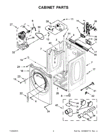 03 - Cabinet Parts parts for Whirlpool Dryer YWED81HEDW1 from AppliancePartsPros.com