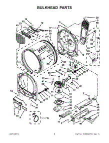 03 - Bulkhead Parts parts for Whirlpool Dryer YWED8500BW0 from AppliancePartsPros.com