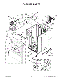 03 - Cabinet Parts parts for Whirlpool Dryer YWED8500DC0 from AppliancePartsPros.com