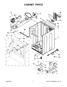 03 - Cabinet Parts parts for Whirlpool Dryer YWED8500DC1 from AppliancePartsPros.com