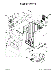 03 - Cabinet Parts parts for Whirlpool Dryer YWED8500DW1 from AppliancePartsPros.com