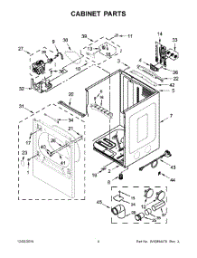 03 - Cabinet Parts parts for Whirlpool Dryer YWED8500DW2 from AppliancePartsPros.com
