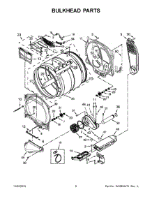 04 - Bulkhead Parts parts for Whirlpool Dryer YWED8500DW2 from AppliancePartsPros.com