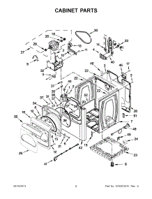 02 - Cabinet Parts parts for Whirlpool Dryer YWED8800YC2 from AppliancePartsPros.com