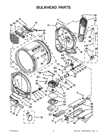 03 - Bulkhead Parts parts for Whirlpool Dryer YWED8900BW0 from AppliancePartsPros.com