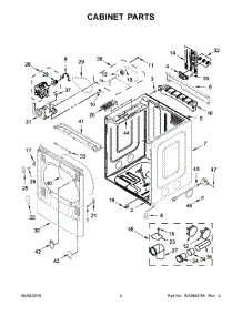 03 - Cabinet Parts parts for Whirlpool Laundry Center YWED9500EC0 from AppliancePartsPros.com