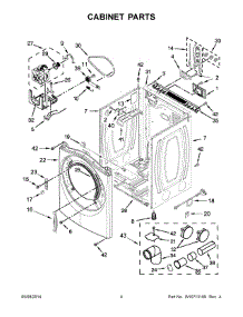 03 - Cabinet Parts parts for Whirlpool Dryer YWED95HEDU0 from AppliancePartsPros.com