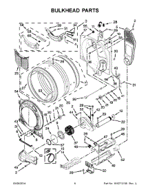 04 - Bulkhead Parts parts for Whirlpool Dryer YWED95HEDW0 from AppliancePartsPros.com