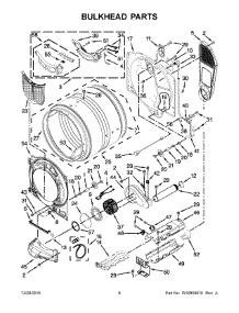 04 - Bulkhead Parts parts for Whirlpool Dryer YWED97HEDBD1 from AppliancePartsPros.com