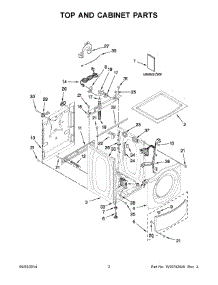 02 - Top And Cabinet Parts parts for Whirlpool Washer YWFW9050XW01 from AppliancePartsPros.com