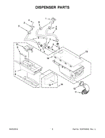 05 - Dispenser Parts parts for Whirlpool Washer YWFW9050XW01 from AppliancePartsPros.com