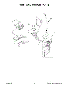 07 - Pump And Motor Parts parts for Whirlpool Washer YWFW9050XW01 from AppliancePartsPros.com