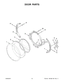 07 - Door Parts parts for Whirlpool Laundry Center YWHD3090GW0 from AppliancePartsPros.com
