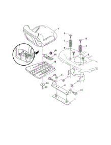 Seat parts for Dixon Riding Mower Tractor 96046001200 from AppliancePartsPros.com