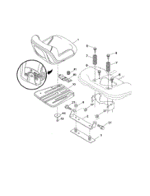 Seat parts for Dixon Riding Mower Tractor 96046002000 from AppliancePartsPros.com