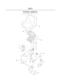 Seat-965882001,965882101 parts for Dixon Riding Mower Tractor 965882001 from AppliancePartsPros.com