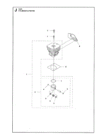Cylinder & Piston parts for Husqvarna Grass Line Trimmer 122C from AppliancePartsPros.com