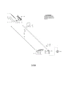 Driveshaft  /  Handle  /  Shield parts for Husqvarna Grass Line Trimmer 125L from AppliancePartsPros.com