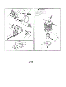 Cylinder  /  Shield parts for Husqvarna Chainsaw 137 from AppliancePartsPros.com