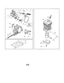 Cylinder  /  Shield parts for Husqvarna Chainsaw 141LE from AppliancePartsPros.com