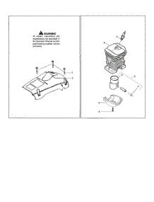 Cylinder  /  Piston parts for Husqvarna Chainsaw 142 from AppliancePartsPros.com