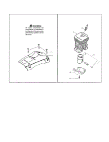 Shield  /  Cylinder parts for Husqvarna Chainsaw 142LE from AppliancePartsPros.com