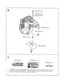 Cover, Warning Labels parts for Husqvarna Leaf Blower 145BF from AppliancePartsPros.com