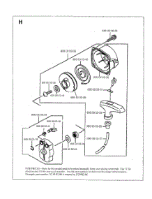 Starter parts for Husqvarna Leaf Blower 145BT from AppliancePartsPros.com