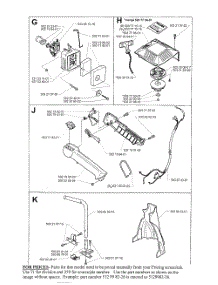 Carb,Air Fltr,Starter,Cntrl Handle,Handle parts for Husqvarna Leaf Blower 225B from AppliancePartsPros.com