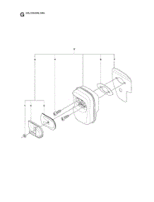 Muffler parts for Husqvarna Chainsaw 235 from AppliancePartsPros.com