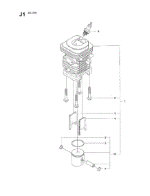 Cylinder Piston parts for Husqvarna Chainsaw 235E from AppliancePartsPros.com