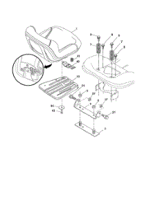 Seat parts for Husqvarna Riding Mower Tractor 240442 from AppliancePartsPros.com